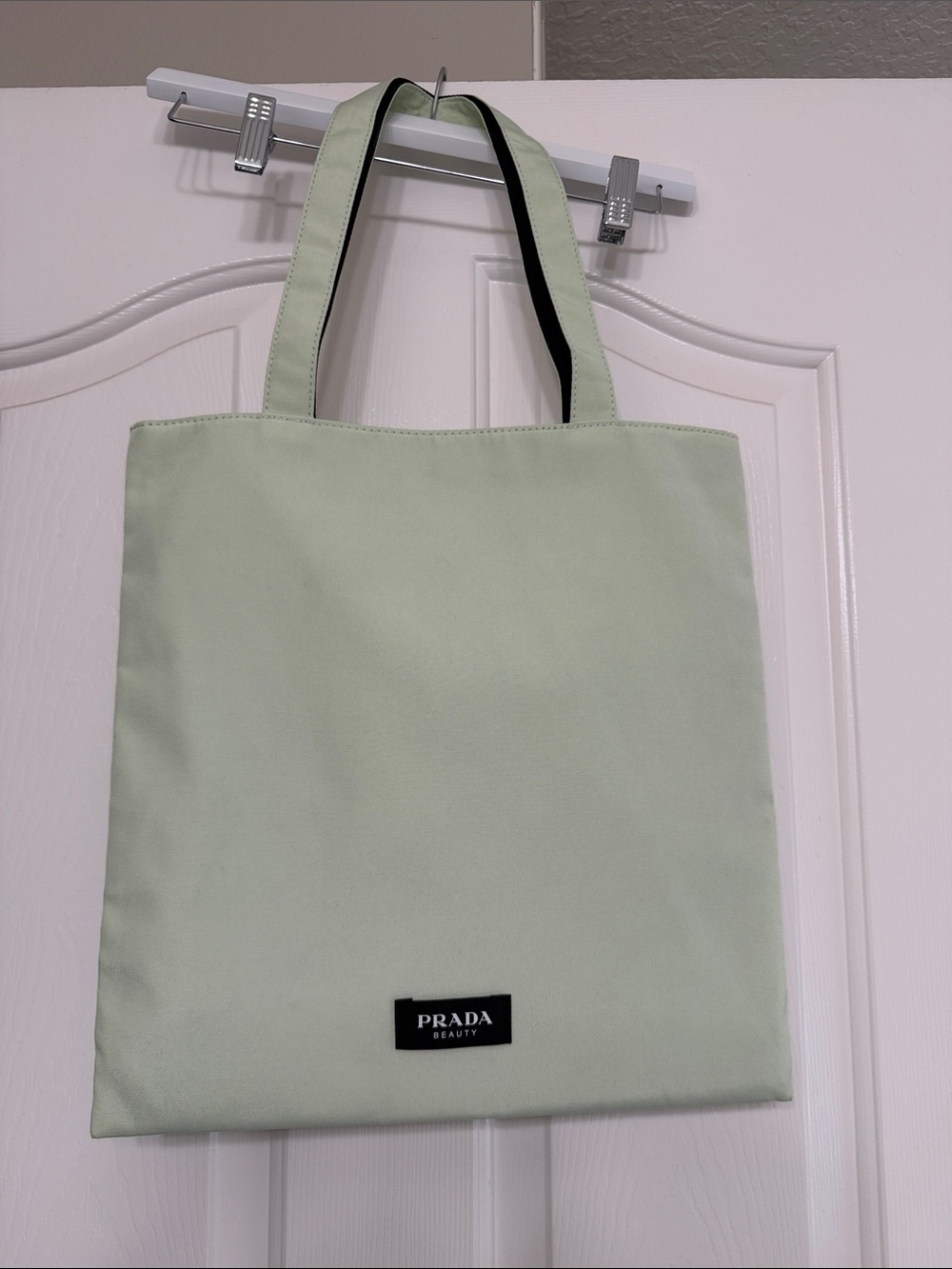 Prada reversible Mint Green/black Tote
